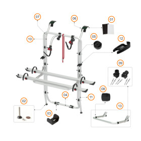 FIAMMA Pièces détachées Carry-Bike Trafic - Réparation porte vélos pour fourgon aménagé