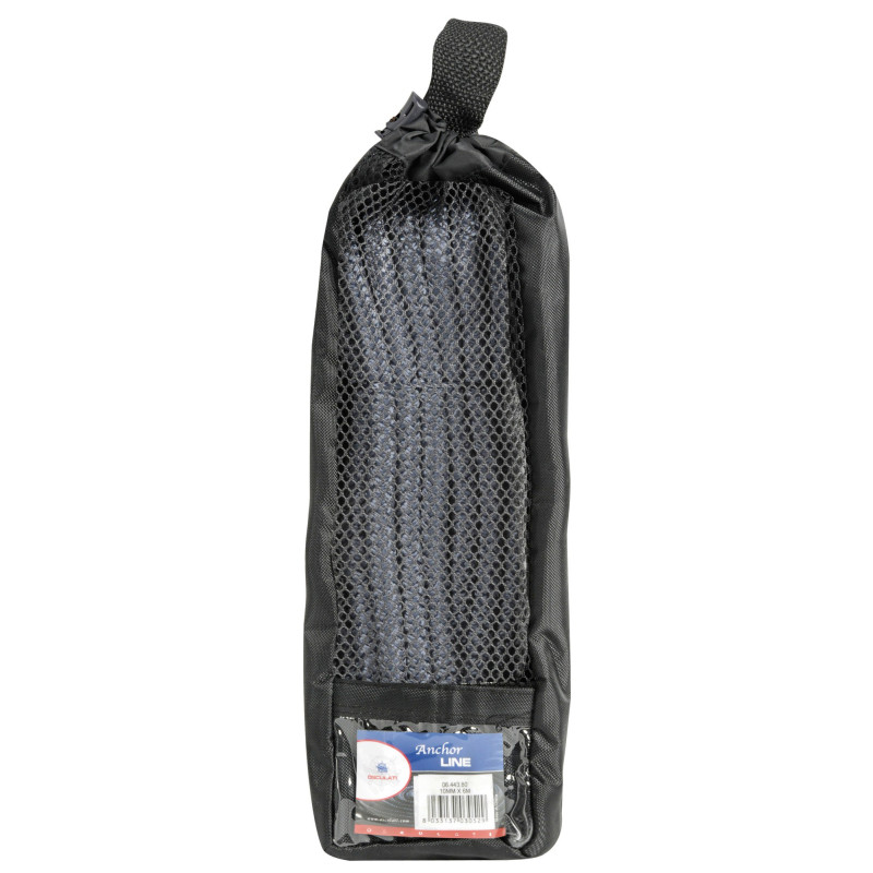 Corde Amarrage Bateau Ø12mm - 7 Mètres Noir, Cosse INOX - Haute Résistance