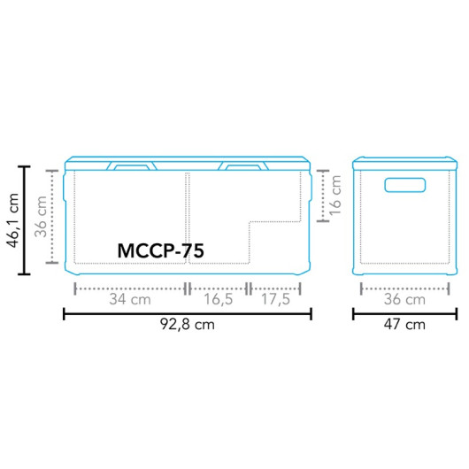 MESTIC Cool Box MCCP-75 AC/DC Dual Zone