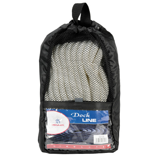 Ligne d’amarrage Osculati noire avec boucle | Bout polyamide pour bateau | livrée en sac