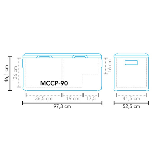 MESTIC Cool Box MCCP-90 AC/DC Dual Zone