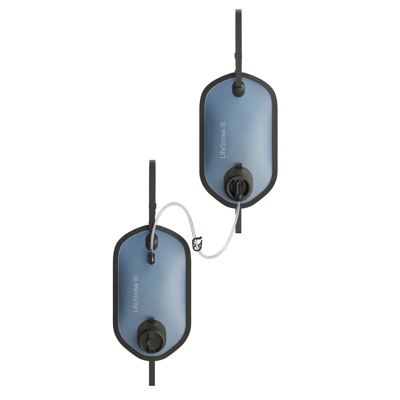 Filtre Eau Portable Randonnée LifeStpeak Peak Series Filtre à Eau 3L - Système Gravité Camping Randonnée - Gris Montagne Système Filtration Gravité LifeStraw