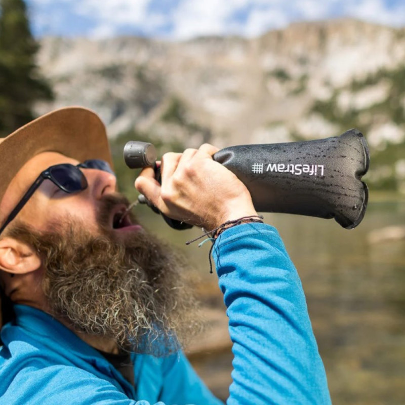 LifeStraw Peak Series - Filtre à Eau Par Gravité 3L - Pour Randonnée, Camping, Voyage