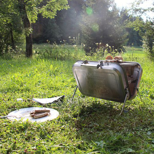 Grill pliable VW COLLECTION Grill BBQ - Barbecue charbon pliable pour camping, randonnées en van, fourgon aménagé