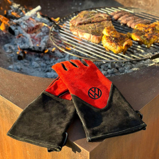 Paire de gants BBQ VW COLLECTION - Accessoire barbecue pour camping, fourgon, camping-car et bateau