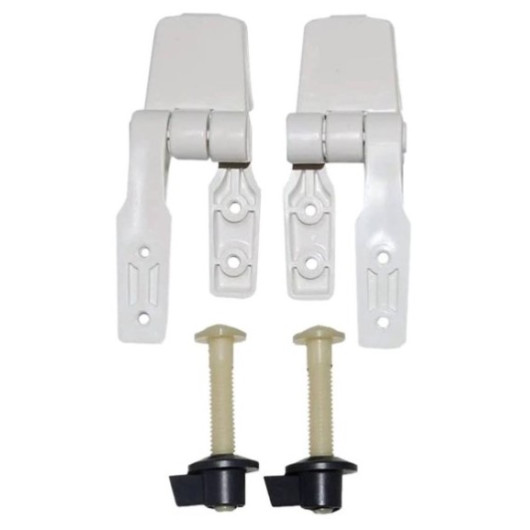 Kit charnières WC Twist'n'Lock Compact (la paire) JABSCO - pièces détachées pour toilettes de bateau