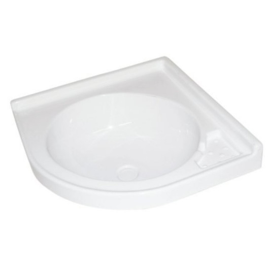 Lavabo d’angle Soltherm 42 x 42 cm de salle de bain de camping-car, fourgon et bateau |