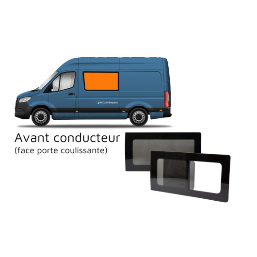 Baie latérale & arrière - fenêtre pour Sprinter II et Crafter I - avant conducteur