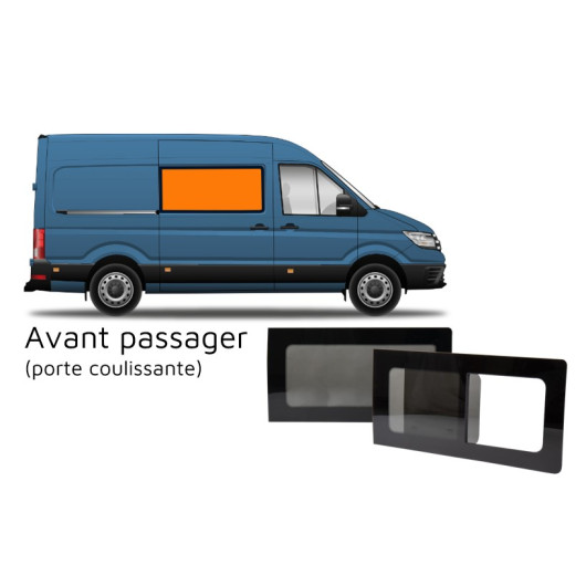 Baie latérale & arrière - fenêtre fixe ou coulissante pour fourgon Crafter II - avant passager