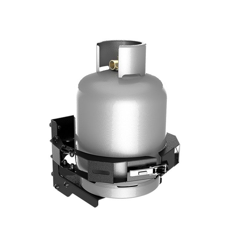 Support Mural Pour Bouteille De Gaz - En ABS Bleu - Pour Camping-car, Caravane, Atelier - Capacité 5 Kg, Avec Sangle Ajustable - 4