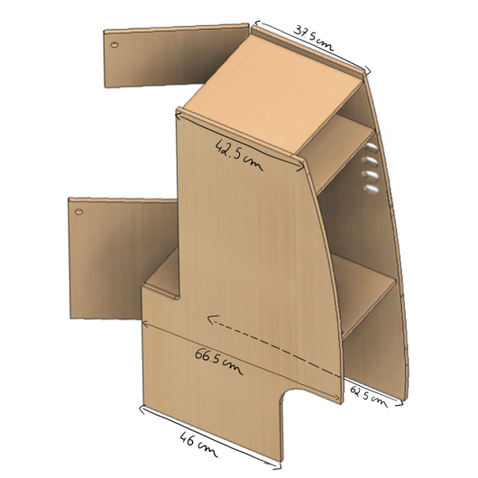 Kit meuble bois Roamer VW T5-T6 Simple Vans | pack aménagement DIY van et fourgon | colonne arrière