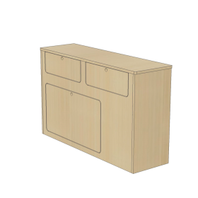 Meuble bois latéral de cuisine Simple Vans | Kit aménagement pour van et fourgon