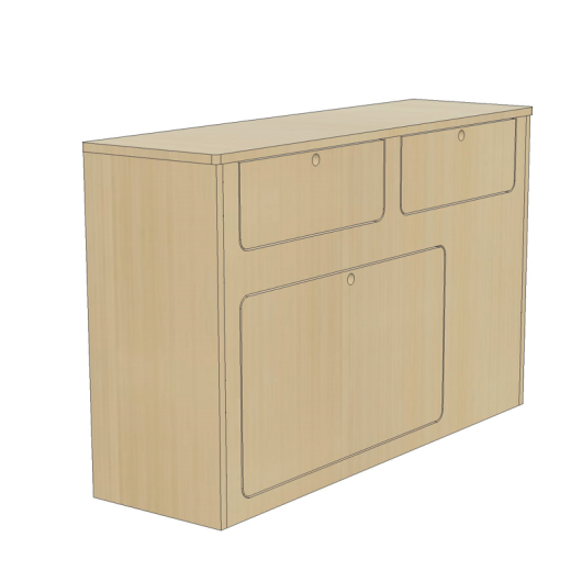 Meuble bois latéral de cuisine Simple Vans | Kit aménagement pour van et fourgon