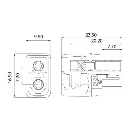 AMASS XT60L-F Connecteur batterie