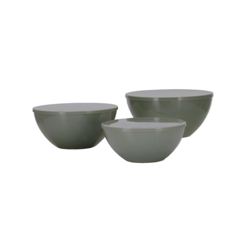 Kimmel Lot de 6 bols à soupe - Olive - Avec cuillères, assiettes, bols