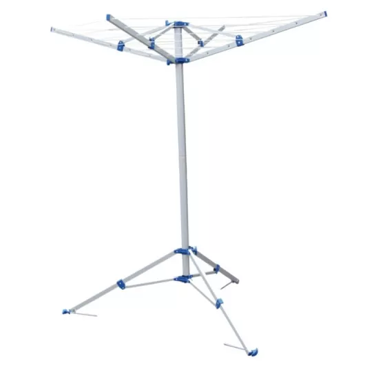 Séchoir à linge 4 bras TRAVELLIFE - étendage type parapluie pliable pour le camping, caravane et camping-car