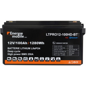 EM Batterie Lithium LTPRO 12-100 Ah HD-BT - 1280 Wh
