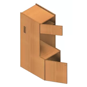 Meuble colonne arrière SIMPLE VANS Universel | Aménagement bois fourgon et van en kit