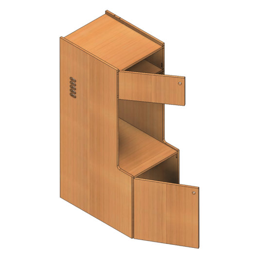 Meuble colonne arrière SIMPLE VANS Universel | Aménagement bois fourgon et van en kit