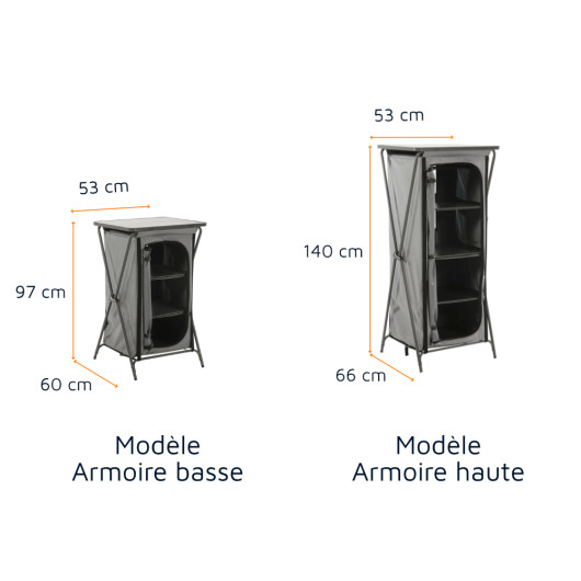Armoire Toledo TRAVEL LIFE - Accessoire de rangement pliable pour van, fourgon aménagé et camping-car