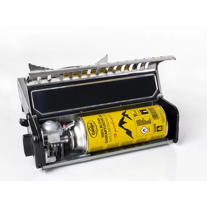 Campingaz 2 Grill & Go CV Cuisinière à Gaz Avec 2 X 2000 W De Puissance, Avec Plaques De Cuisson Et Brûleurs Amovibles, Polyvalente, Pour Griller Et Cuisiner, Légère Et Compacte