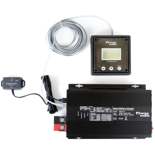 Chargeur de batterie SBC12-60 Energie Mobile | 12V 60A pour camping-car, van et bateau | option afficheur