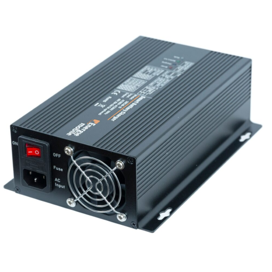 ENERGIE MOBILE Chargeur de batterie 12V/220-230V 60A pour bateau, camping-car et fourgon aménagé.