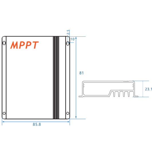EM régulateur MPPT 1012 pour panneau solaire 12V du bateau et camping-car.