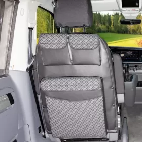 BRANDRUP Dos de siège conducteur | VW T6.1 California BRANDRUP Dos de siège conducteur 3 poches VW T5 T6 T6.1 - van aménagé, fourgon aménagé - quadratic
