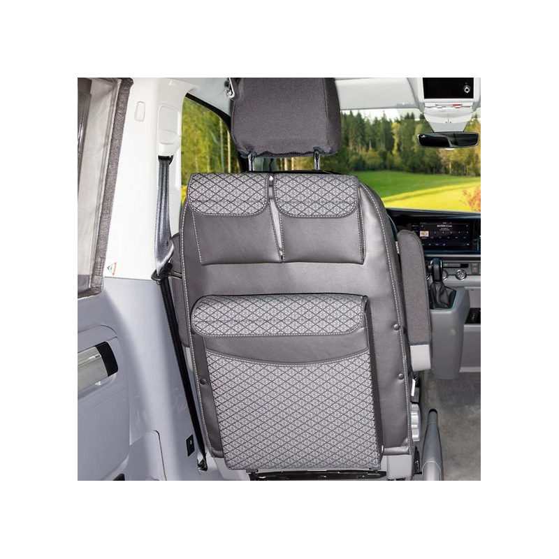Sac Organisateur Voiture Pour Siège Auto - Poches Multiples, Filets - Pour SUV, Van, Camion - Noir Pratique