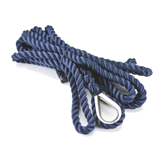 TREM Pack d'amarre épissé / cossé 3 torons bleue