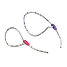 TREM Pack de 4 attaches voile élastiques olive-clip réglables