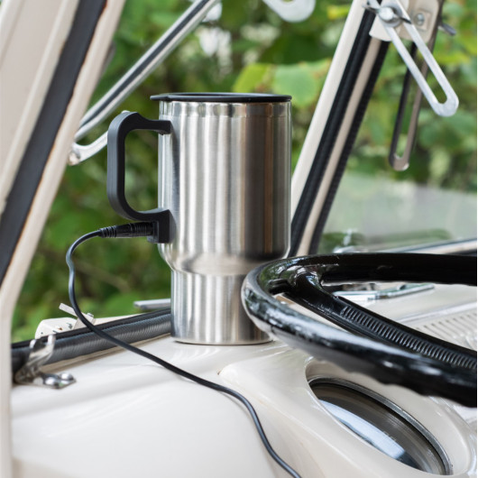 Mug inox 12 v 50 cl CAO OUTDOOR - Thermos et tasse electrique pour van, fourgon aménagé et bateau