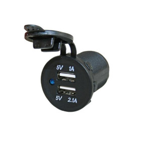 HABA Powerline chargeur double prise USB-A - Accessoire 12 / 24 V pour van, fourgon aménagé et bateau