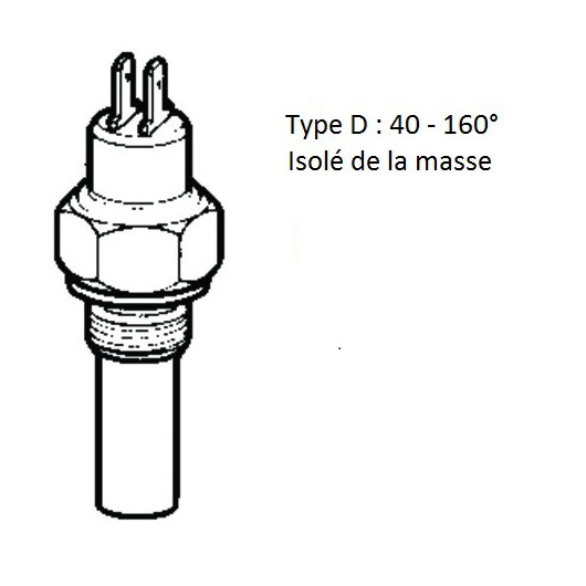 Pièce moteur in-bord bateau voilier vedette capteur sonde VDO huile et eau | type D