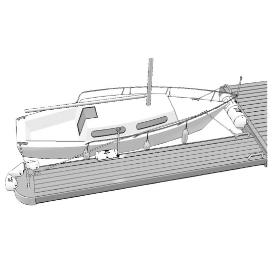 Bumper 1/2 ø 25x90 cm gonflé PLASTIMO - Défense de ponton pneumatique pour bateau - illustration