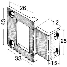 OSCULATI Charnière inox col haut