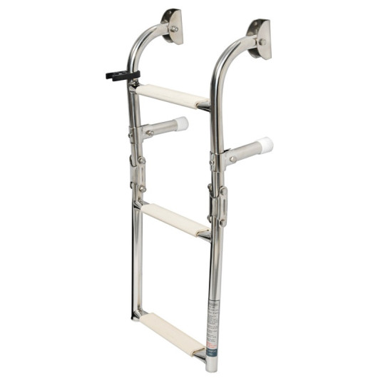 Echelle tableau arrière 630 mm OSCULATI - échelle de bain inox pour bateau voilier & semi-rigide - déplié