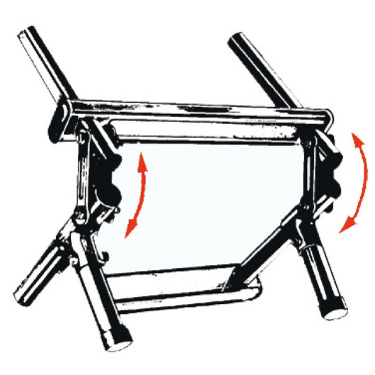 Echelle tableau arrière 900 mm OSCULATI - échelle de bain inox 4 marches pour bateau - repliable