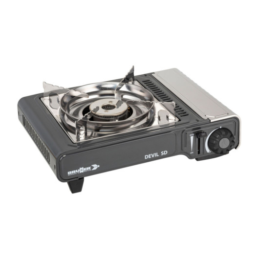 Réchaud à Gaz Camping 5 Brûleurs 2.5kW - Noir, Dimensions 64x44.5x16.5cm, Idéal Extérieur, Camping-car