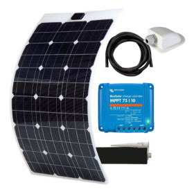 EM Kit panneau solaire Flexible 120W - régulateur VICTRON Bluesolar MPPT 75/10