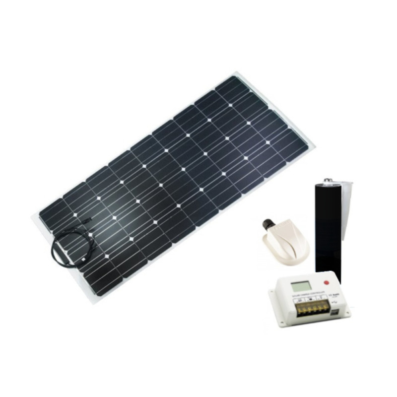 Panneau Solaire Flexible Schwaiger 100W 20.7V - Monocristallin, Léger 1.9kg, étanche - Parfait Camping-car, Balcon, Toit Courbe