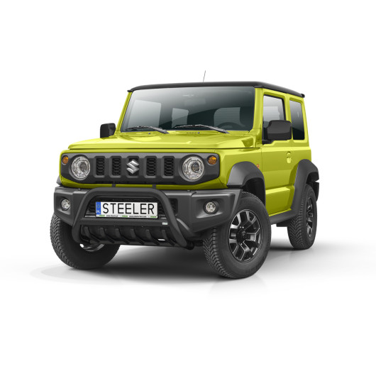 STEELER Pare-buffle avec barre transversale Jimny 4 - Protection pare choc avant - noir