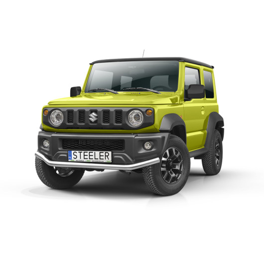 STEELER Barre de pare-buffle Jimny 4 - protection pare choc 4x4 - couleur alu