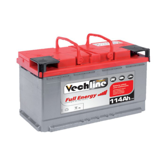 VECHLINE Full Energy 114 Ah - Batterie à décharge lente pour fourgon, camping-car et bateau