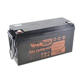 VECHLINE Batterie AGM 170 Ah - Batterie de service grande capacité pour fourgon, camping-car et bateau