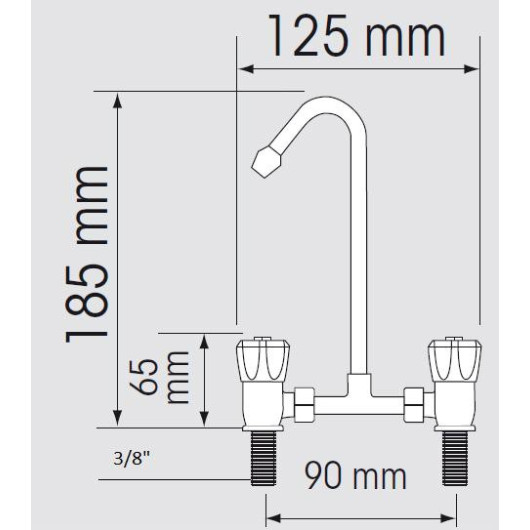 Robinet eau chaude / eau froide OSCULATI - mélangeur chromé pour cuisine de bateau, fourgon & camping-car