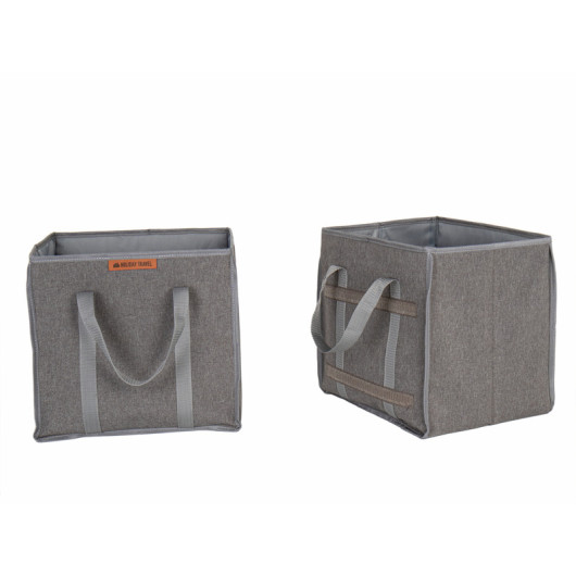 HOLIDAY TRAVEL Organiseur - rangement textile pour tente de camping et van aménagé - box de rangement gris