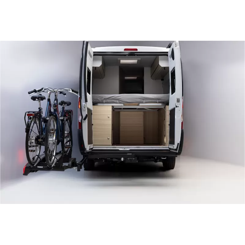 Bras pivotant VanSwing de MEMO pour porte vélos sur attelage Attelage van aménagés et camping