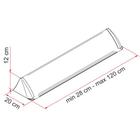 Spoiler Universal FIAMMA - déflecteur d'air pour lanterneau de camping-car